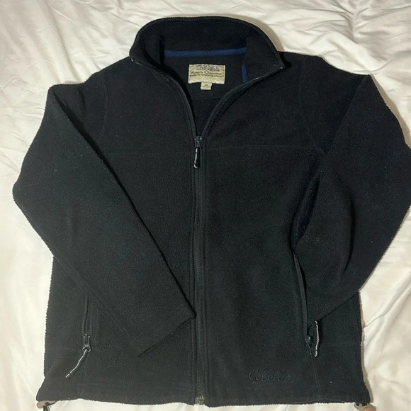 Cabelas Women's Outerwear Full Zip Up Fleece Black Jacket Size S - Picture 1 of 8